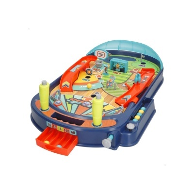 Jogo de pinball colorido em plástico com alavancas e bolas