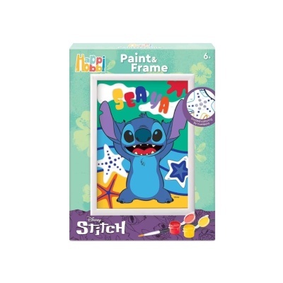 Conjunto de pintura e moldura Disney Stitch