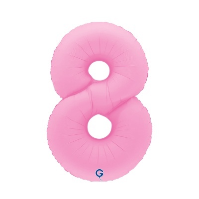 Flutuador insuflável rosa em forma do número 8