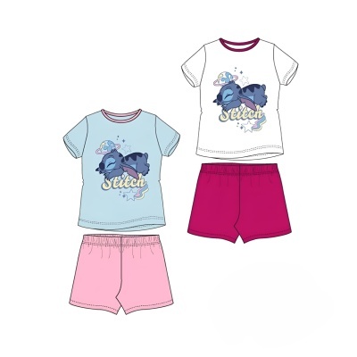 Conjuntos de pijama com estampado do Stitch em várias cores