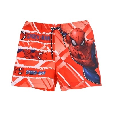 Calções de banho vermelhos com padrão do Spider-Man para criança