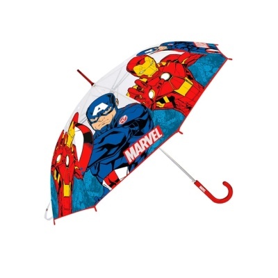 Guarda-chuva infantil com estampa Marvel de Capitão América e Homem de Ferro