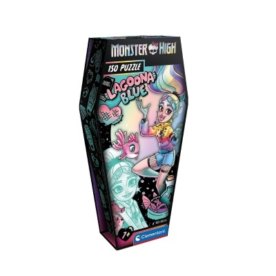 Quebra-cabeças Monster High Lagoona Blue 130 peças em embalagem caixão