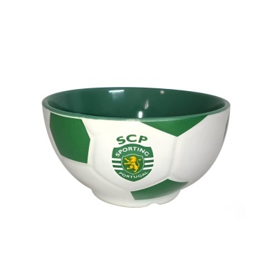 Tigela verde e branca com emblema SCP Sporting Portugal