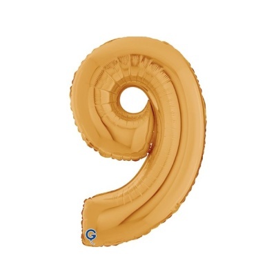 Balão número 9 dourado