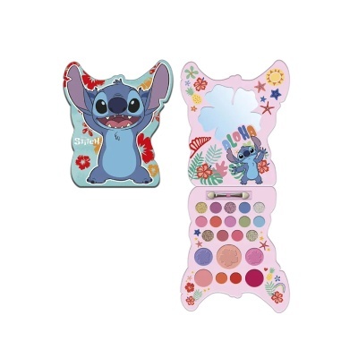 Palete de maquilhagem Stitch com sombras coloridas e espelho