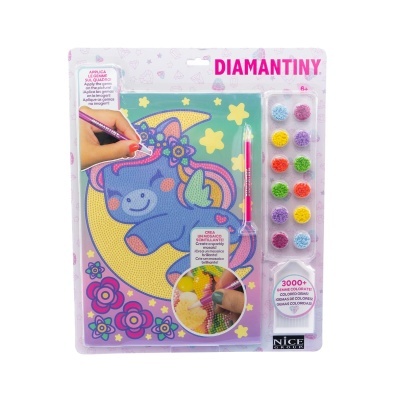 Conjunto de artesanato Diamantiny com unicórnio e pedras coloridas