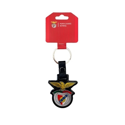 Porta-chaves SL Benfica em metal e pele com embalagem vermelha
