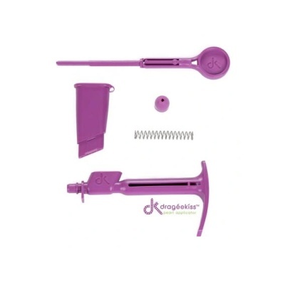 Conjunto aplicador de pérolas cor-de-rosa dragéekiss desmontado