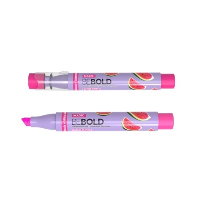 Marcador Magic Be Bold cor-de-rosa com design de melancia