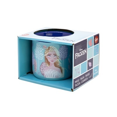Caneca Disney Frozen com imagem da personagem Elsa embalada em caixa
