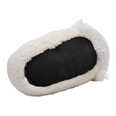 Almofada oval branca com base preta antiderrapante