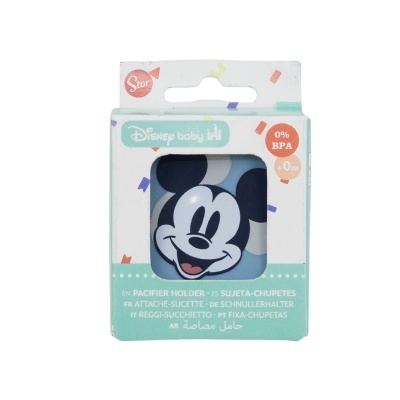 Suporte para chupetas Disney Baby com imagem do Mickey numa caixa