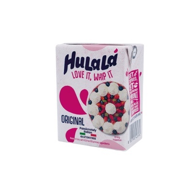 Caixa de batido para natas Hulalà com imagem de sobremesa