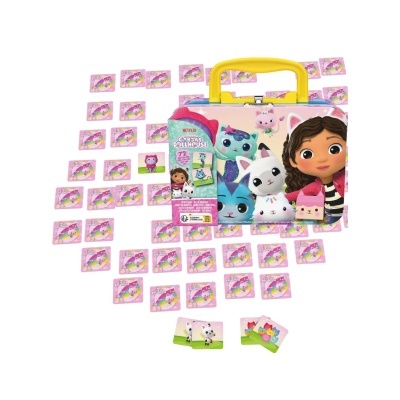 Jogo de memória Gabbys Dollhouse com mala e peças coloridas