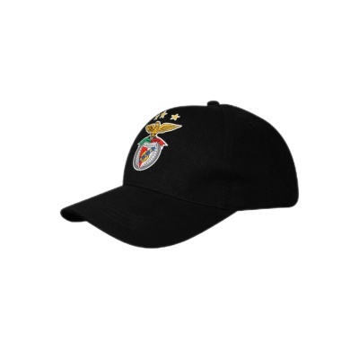 Boné preto com emblema do SL Benfica bordado