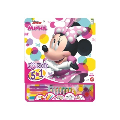 Caixa de atividade Giga Block 5 in 1 com Minnie da Disney Junior
