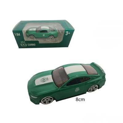 Carro de brinquedo verde e branco SCP Sporting CP em caixa verde