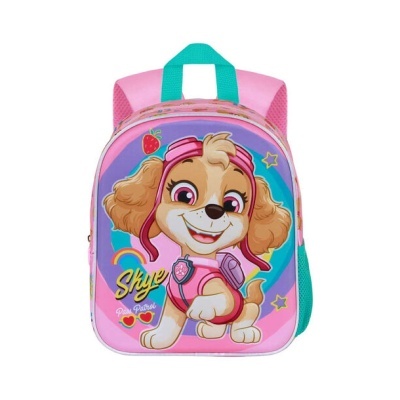 Mochila infantil rosa com personagem Skye do Paw Patrol estampada