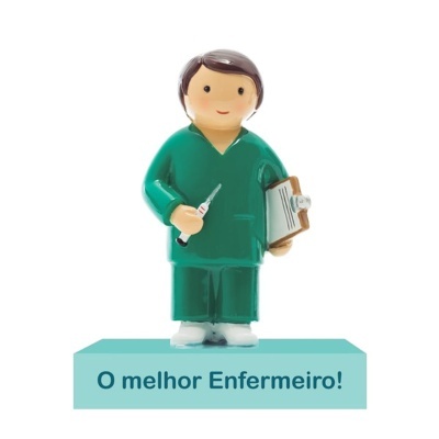 Boneco decorativo de enfermeiro com orden o favorito.