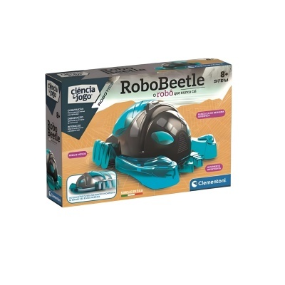 Caixa do brinquedo RoboBeetle preto e azul turquesa para crianças a partir dos 8 anos