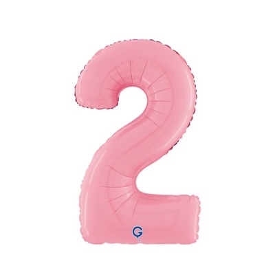 Balão rosa em forma do número 2