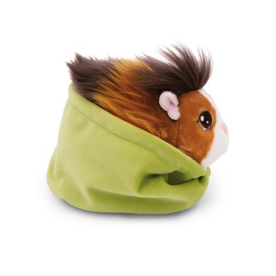 Brinquedo de pelúcia hamster em tecido verde