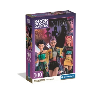 Caixa de puzzle KPOP DEMON HUNTERS com 500 peças e personagens animados