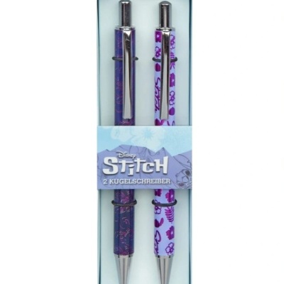 Conjunto de 2 canetas Disney Stitch em caixa azul