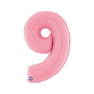 Balão número 9 rosa