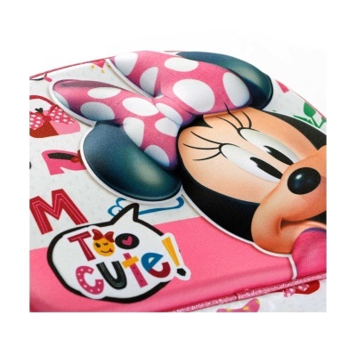 Capa com estampa colorida da Minnie da Disney em rosa e branco com texto 'To Cute!'