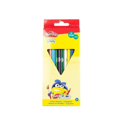 Caixa de lápis de cor Play-Doh Art & Activity com 24 lápis de várias cores