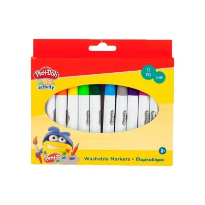 Caixa de marcadores coloridos Play-Doh ART & activity