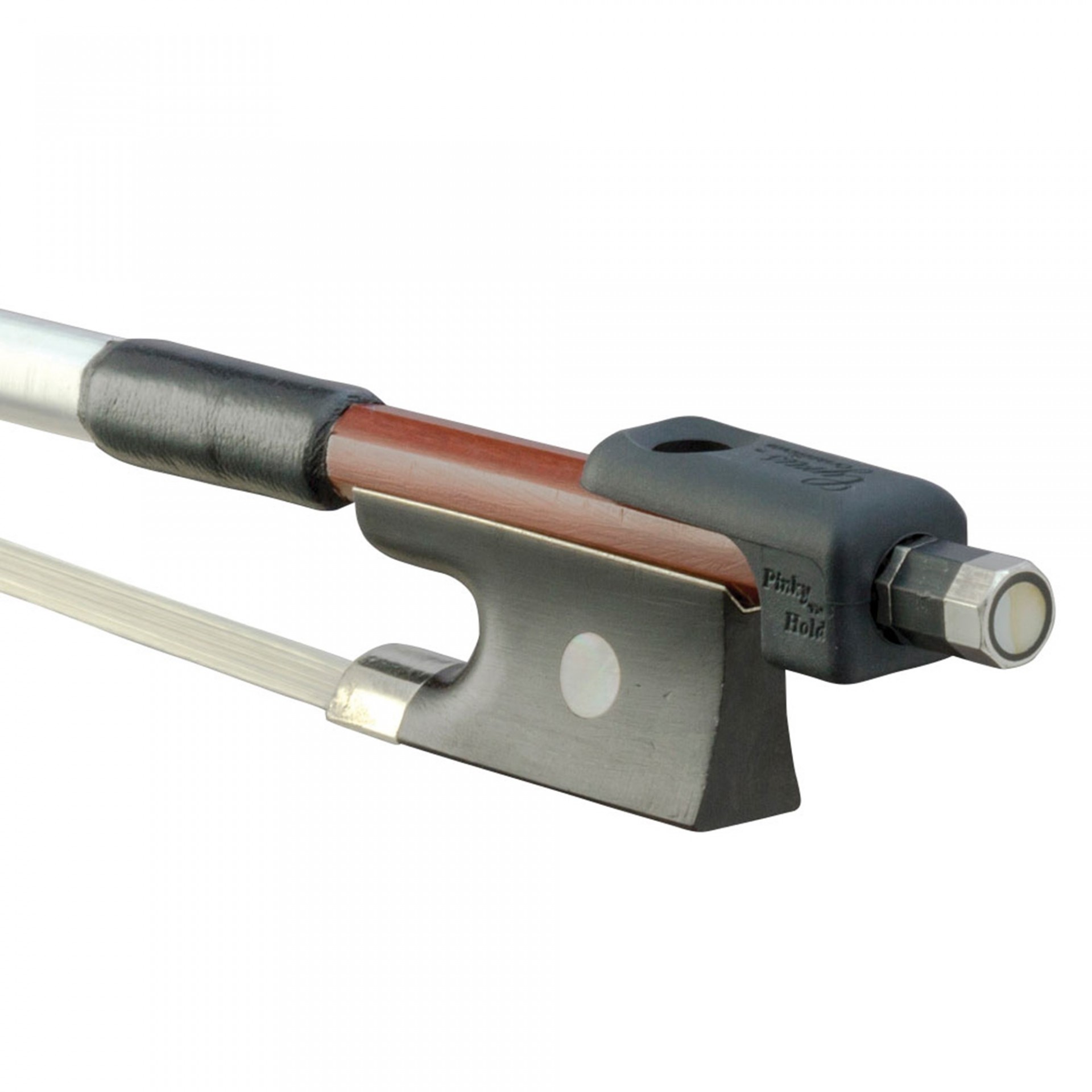 PINKY HOLD CYRUS (VIOLINO/VIOLA) Ponta de arco para violino com vara castanha e capa preta