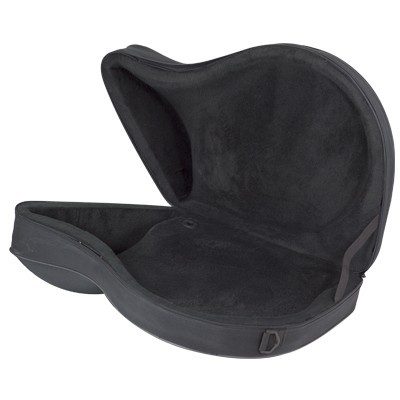 Estojo rígido preto forrado interior aveludado para instrumento