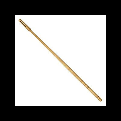 Vareta de madeira lisa e natural com ranhuras decorativas