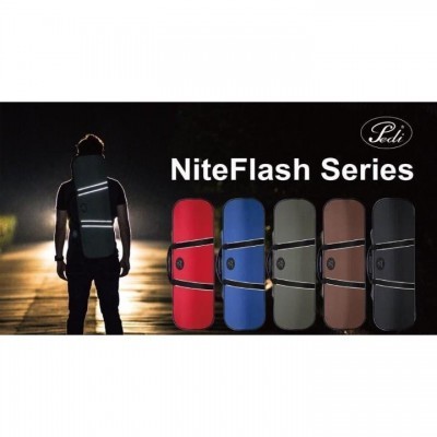 Capas de mochilas NiteFlash série Pedi em várias cores com faixas refletoras