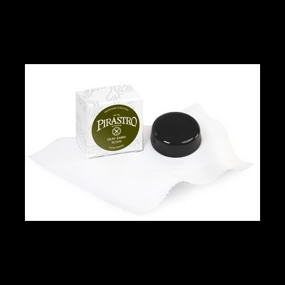 Embalagem branca com resina preta e pano branco