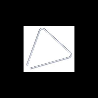 Triângulo musical metálico prateado