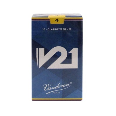 Caixa azul para palhetas clarinete Vandoren V21 nível 4