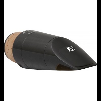 Bocal preto de instrumento musical com rolha de cortiça e letras brancas YS