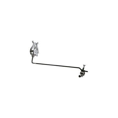 Suporte metálico cromado com clip e barra longa