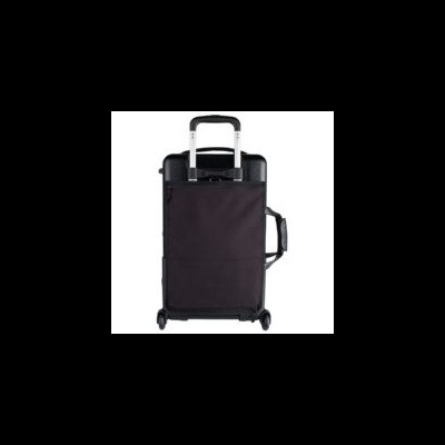 Mala de viagem preta com rodas e alça extensível