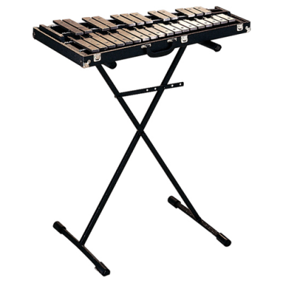 Xilofone com suporte metálico dobrável preto