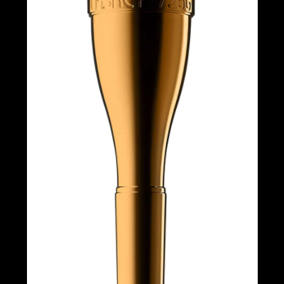 Bocal dourado para instrumento musical com texto em relevo TISKEY 7256