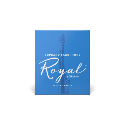 Embalagem azul para palhetas de saxofone soprano Royal by D'Addario