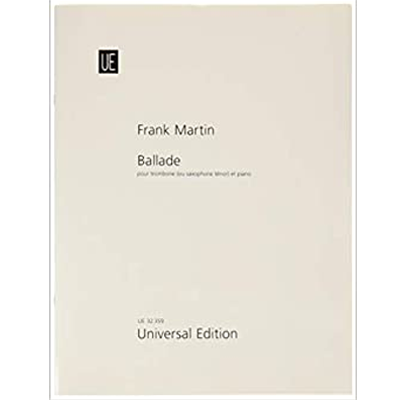 Partitura musical Universal Edition Frank Martin Ballade para trombone e piano