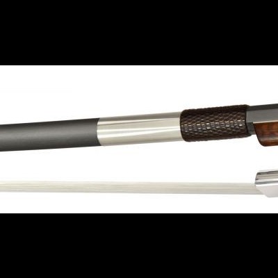 Arco para violino com vara preta e crina branca