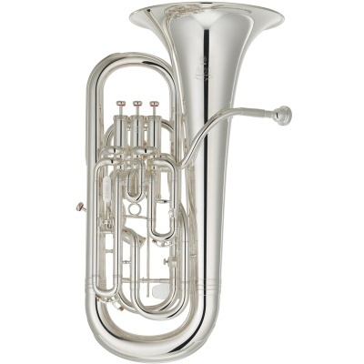 Euphonium prateado de três pistões
