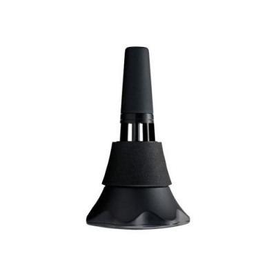 Suporte preto para instrumento de sopro com base alargada